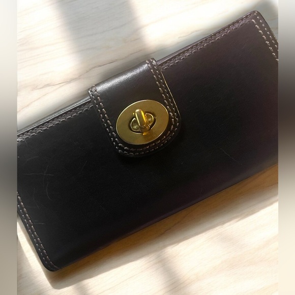 NWT Black COACH, Trifold Wallet - Picture 2 of 9